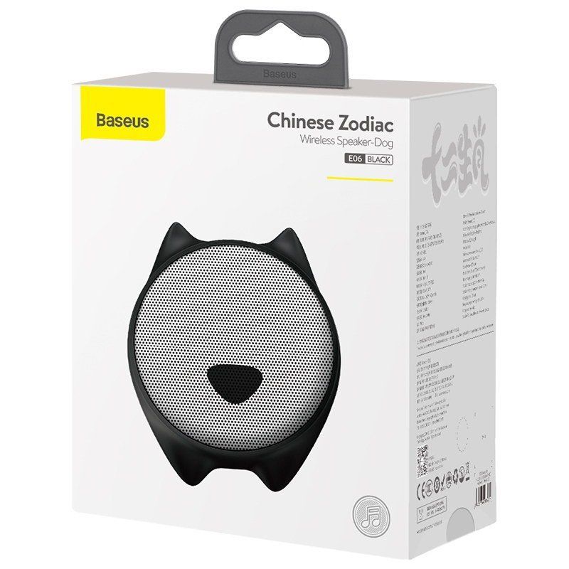 Купить Портативная колонка Baseus Q Chinese Zodiac Wireless Dog E06 чёрная по лучшей цене в Украине 🔔 ,  наш интернет - магазин гарантирует качество и быструю доставку вашего заказа 🚀