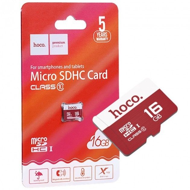 Купить Карта памяти Hoco MicroSD Class 10 16GB по лучшей цене в Украине 🔔 ,  наш интернет - магазин гарантирует качество и быструю доставку вашего заказа 🚀
