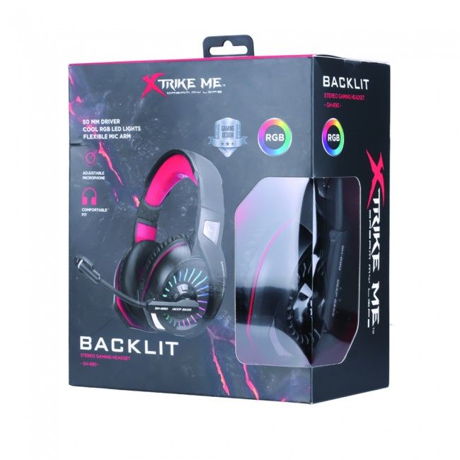 Купить Игровые наушники XTRIKE ME GH-890 с микрофоном Black-Red по лучшей цене в Украине 🔔 ,  наш интернет - магазин гарантирует качество и быструю доставку вашего заказа 🚀