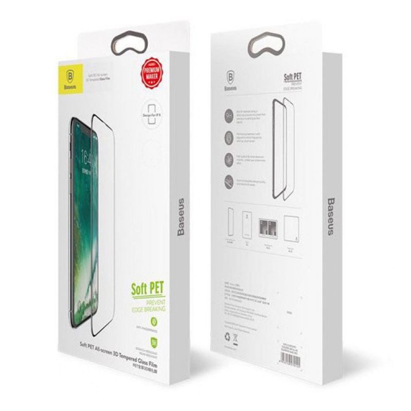 Купить Защитное стекло Baseus 0.23mm Anti-break edge Arc-surface for iPhone X/Xs Black по лучшей цене в Украине 🔔 ,  наш интернет - магазин гарантирует качество и быструю доставку вашего заказа 🚀