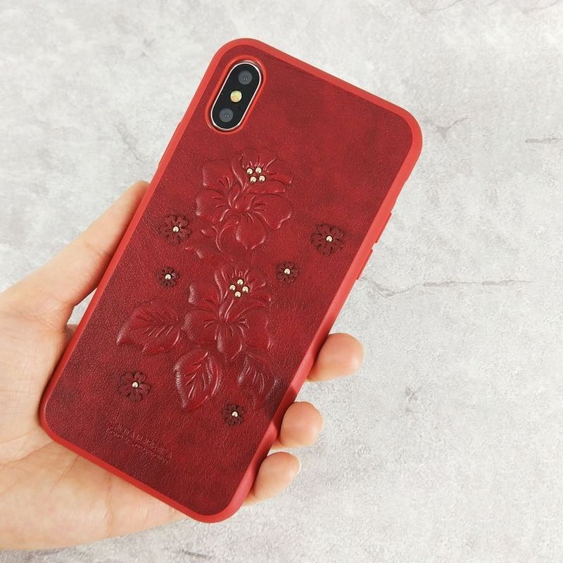 Купить Кожаный чехол Polo Azalea красный для iPhone X/XS по лучшей цене в Украине 🔔 ,  наш интернет - магазин гарантирует качество и быструю доставку вашего заказа 🚀