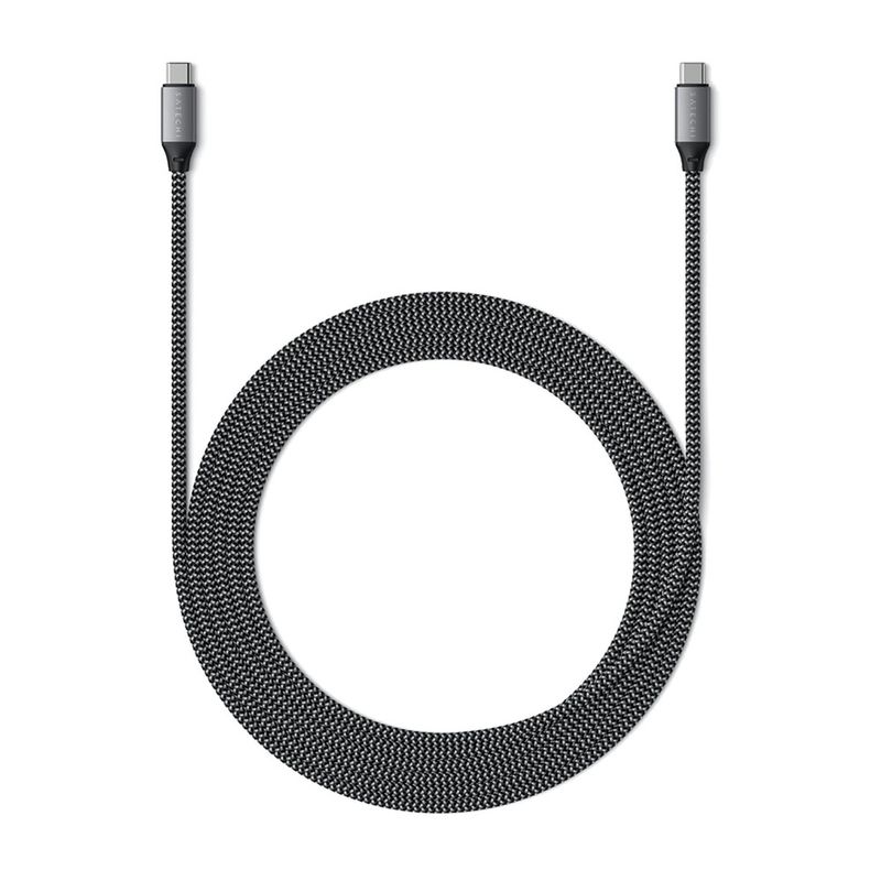 Купить Нейлоновый кабель Satechi USB-C to USB-C Charging Cable 100W 2m по лучшей цене в Украине 🔔 ,  наш интернет - магазин гарантирует качество и быструю доставку вашего заказа 🚀