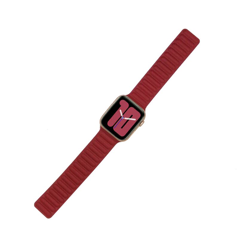 Купить Ремешок oneLounge Leather Link Magnetic Red для Apple Watch 42mm | 44mm (M | L) OEM по лучшей цене в Украине 🔔 ,  наш интернет - магазин гарантирует качество и быструю доставку вашего заказа 🚀