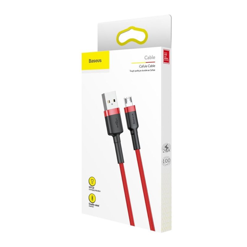 Купити Micro-USB кабель Baseus Cafule 2.4 A 1м червоний за найкращою ціною в Україні 🔔, наш інтернет - магазин гарантує якість і швидку доставку вашого замовлення 🚀