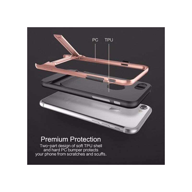 Купити TPU+PC чехол Rock Royce Series с функцией подставки для Apple iPhone 7 Plus/8 Plus Rose Gold за найкращою ціною в Україні 🔔, наш інтернет - магазин гарантує якість і швидку доставку вашого замовлення 🚀
