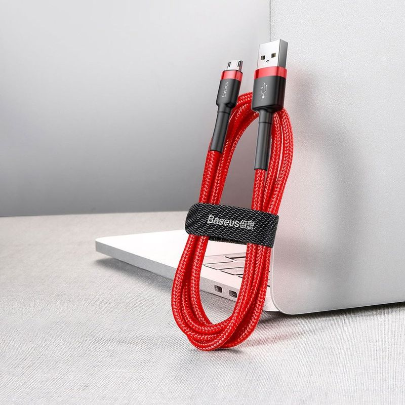 Купить Micro-USB кабель Baseus Cafule 2.4A 1м красный по лучшей цене в Украине 🔔 ,  наш интернет - магазин гарантирует качество и быструю доставку вашего заказа 🚀