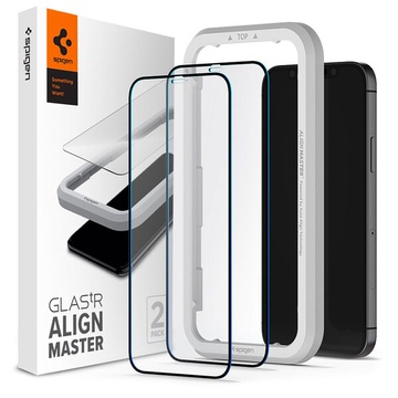 Купити Захисне скло Spigen AlignMaster Full Coverage Tempered Glass для iPhone 12 Pro Max (2 шт.) за найкращою ціною в Україні 🔔, наш інтернет - магазин гарантує якість і швидку доставку вашого замовлення 🚀