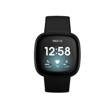 Купить Умные смарт-часы Fitbit Versa 3 Black | Black Aluminum по лучшей цене в Украине 🔔 ,  наш интернет - магазин гарантирует качество и быструю доставку вашего заказа 🚀
