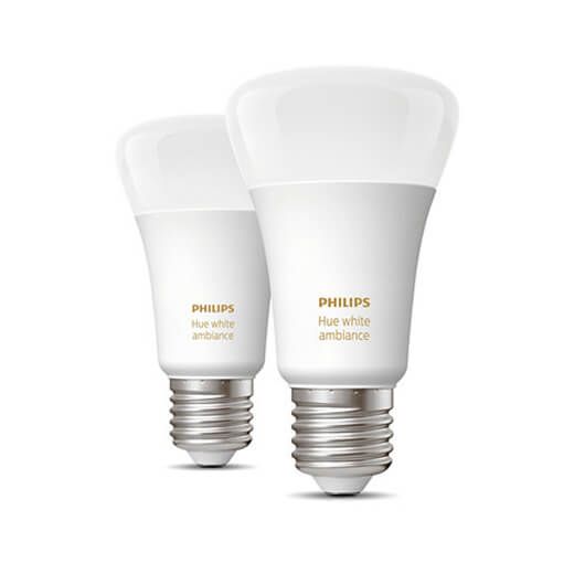 Купить Умные светодиодные лампочки Philips Hue White Ambiance E27 Apple HomeKit (2 шт.) по лучшей цене в Украине 🔔 ,  наш интернет - магазин гарантирует качество и быструю доставку вашего заказа 🚀