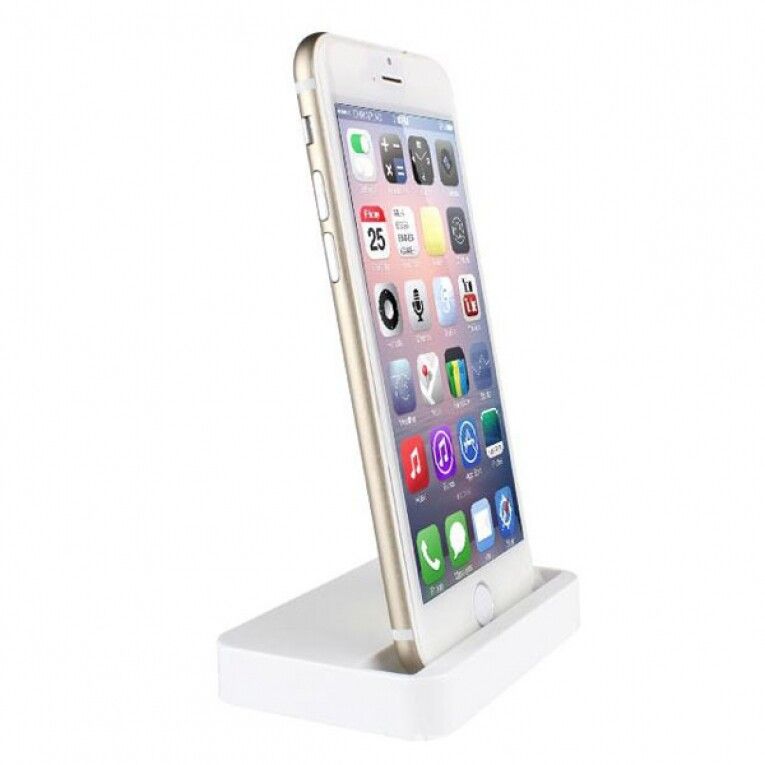 Купить Белая док-станция oneLounge для Apple iPhone 5 | 5S | SE | 5C | 6 | 6s | 6 Plus | 7 | 7 Plus | 8 | 8 Plus по лучшей цене в Украине 🔔 ,  наш интернет - магазин гарантирует качество и быструю доставку вашего заказа 🚀