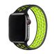 Силіконовий монобраслет oneLounge Solo Loop Nike Black | Green для Apple Watch 44mm | 42mm Size L