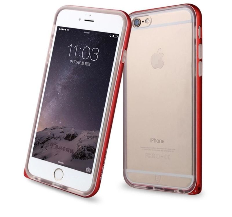Купить Силиконовый чехол Baseus Fusion красный для iPhone 6 Plus/6S Plus по лучшей цене в Украине 🔔 ,  наш интернет - магазин гарантирует качество и быструю доставку вашего заказа 🚀