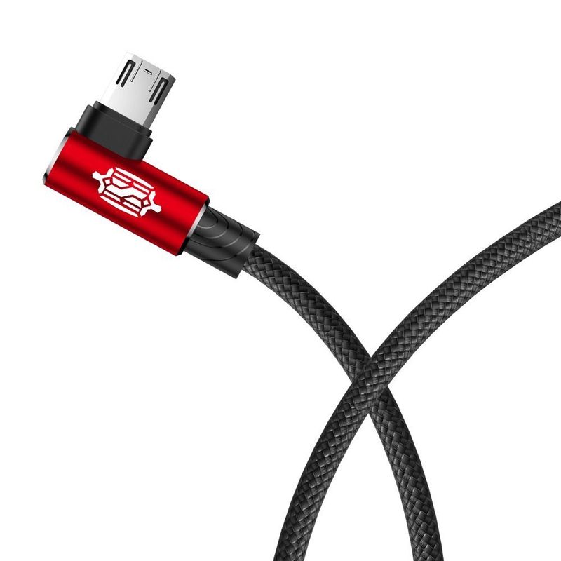 Купить Micro-USB кабель Baseus MVP Elbow 1.5A 2M красный по лучшей цене в Украине 🔔 ,  наш интернет - магазин гарантирует качество и быструю доставку вашего заказа 🚀