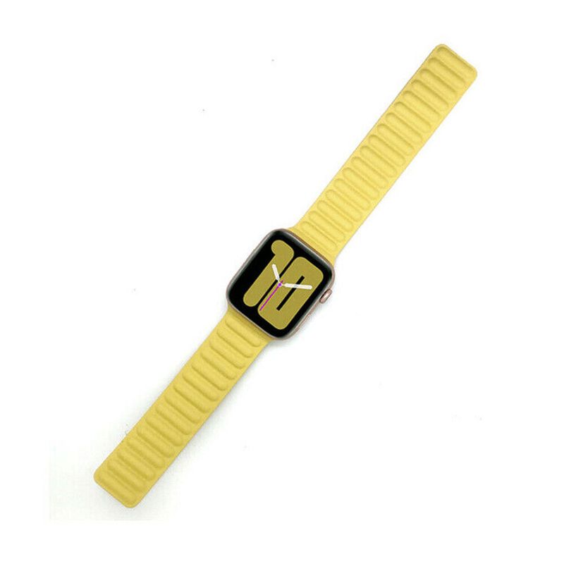 Купити Ремінець oneLounge Leather Link Magnetic Yellow для Apple Watch 38mm | 40mm (S | M) OEM за найкращою ціною в Україні 🔔, наш інтернет - магазин гарантує якість і швидку доставку вашого замовлення 🚀