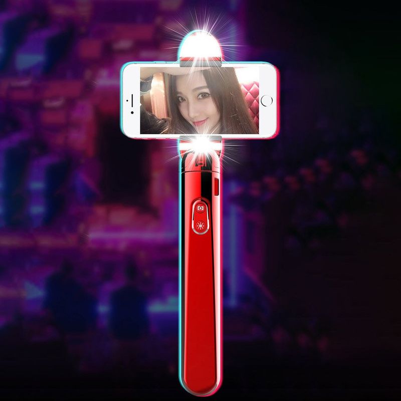 Купить Штатив для селфи WK Design Bluetooth Selfie Stick WT-P06 красный по лучшей цене в Украине 🔔 ,  наш интернет - магазин гарантирует качество и быструю доставку вашего заказа 🚀