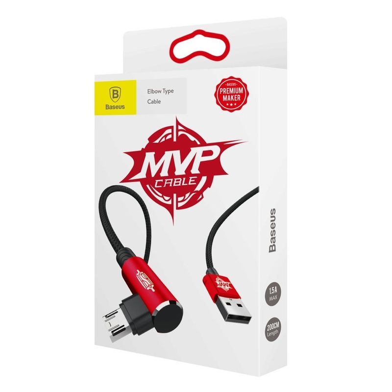 Купити Micro-USB кабель Baseus MVP Elbow 1.5 A 2M червоний за найкращою ціною в Україні 🔔, наш інтернет - магазин гарантує якість і швидку доставку вашого замовлення 🚀