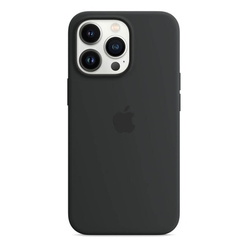 Черный силиконовый чехол iLoungeMax Silicone Case MagSafe Midnight для iPhone 13 Pro Max (с поддержкой анимации) OEM