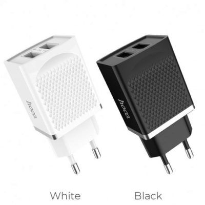 Купить Зарядное устройство Hoco C43A (2USB, 2.4А) White по лучшей цене в Украине 🔔 ,  наш интернет - магазин гарантирует качество и быструю доставку вашего заказа 🚀