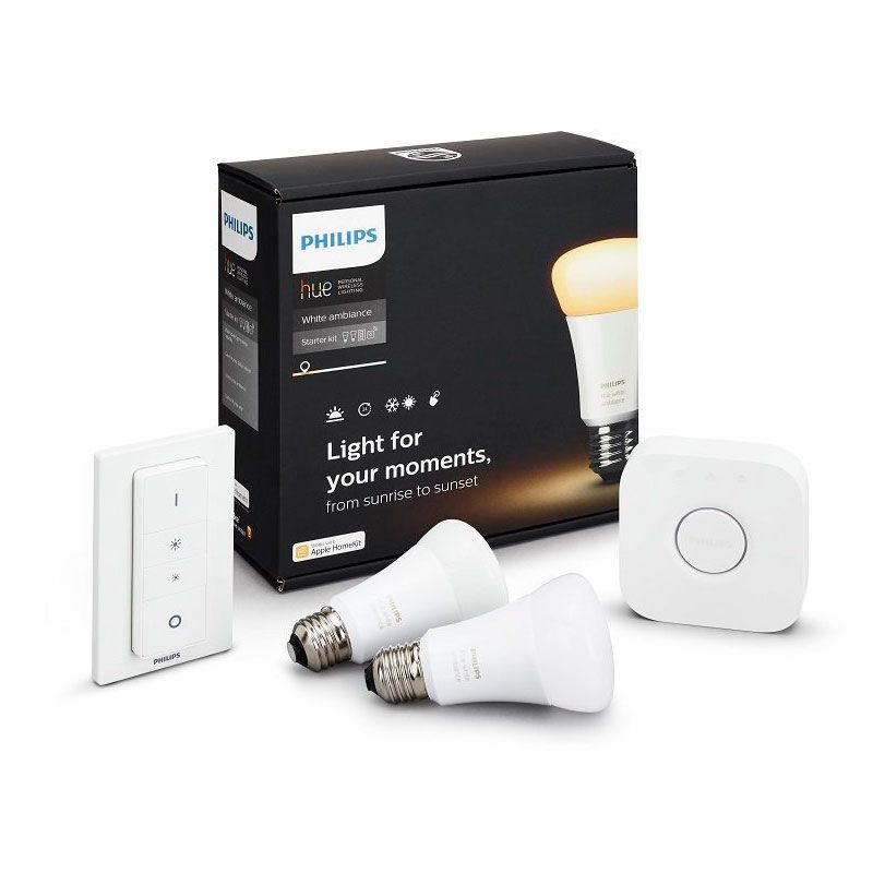 Купить Умные светодиодные лампочки Philips Hue White Ambiance A19 Starter Kit E27 Apple HomeKit (2 шт) по лучшей цене в Украине 🔔 ,  наш интернет - магазин гарантирует качество и быструю доставку вашего заказа 🚀