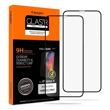 Купити Захисна скло Spigen GLAS.tR SLIM Full Cover для iPhone 11 Pro | X | XS (2 стекла) за найкращою ціною в Україні 🔔, наш інтернет - магазин гарантує якість і швидку доставку вашого замовлення 🚀