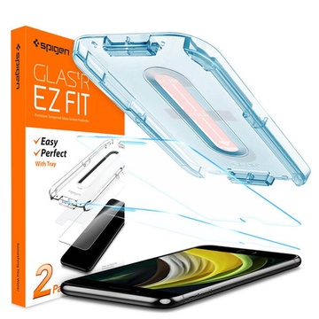 Купить Защитное стекло Spigen GLAS.tR SLIM EZ FIT для iPhone 7 | 8 | SE (2020) (2 стекла + рамка для поклейки) по лучшей цене в Украине 🔔 ,  наш интернет - магазин гарантирует качество и быструю доставку вашего заказа 🚀