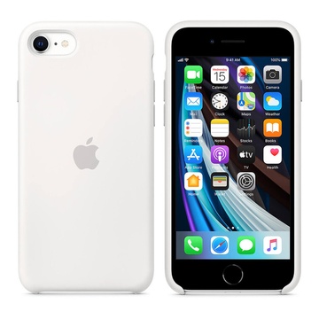 Купить Силиконовый чехол Apple Silicone Case White для іPhone 8 | 7 | SE 2020 (MXYJ2) по лучшей цене в Украине 🔔 ,  наш интернет - магазин гарантирует качество и быструю доставку вашего заказа 🚀