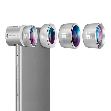 Купить Универсальный объектив Momax X-Lens Pro Set 4 in 1 Premium Lens Kit Silver по лучшей цене в Украине 🔔 ,  наш интернет - магазин гарантирует качество и быструю доставку вашего заказа 🚀