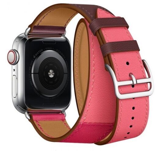 Купить Ремешок Coteetci W36 бордовый + розовый для Apple Watch 38mm/40mm по лучшей цене в Украине 🔔 ,  наш интернет - магазин гарантирует качество и быструю доставку вашего заказа 🚀
