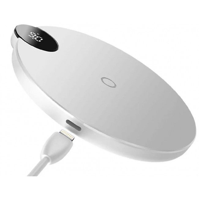 Купити Бездротова зарядка Baseus Digtal LED Display Wireless Charger White за найкращою ціною в Україні 🔔, наш інтернет - магазин гарантує якість і швидку доставку вашого замовлення 🚀