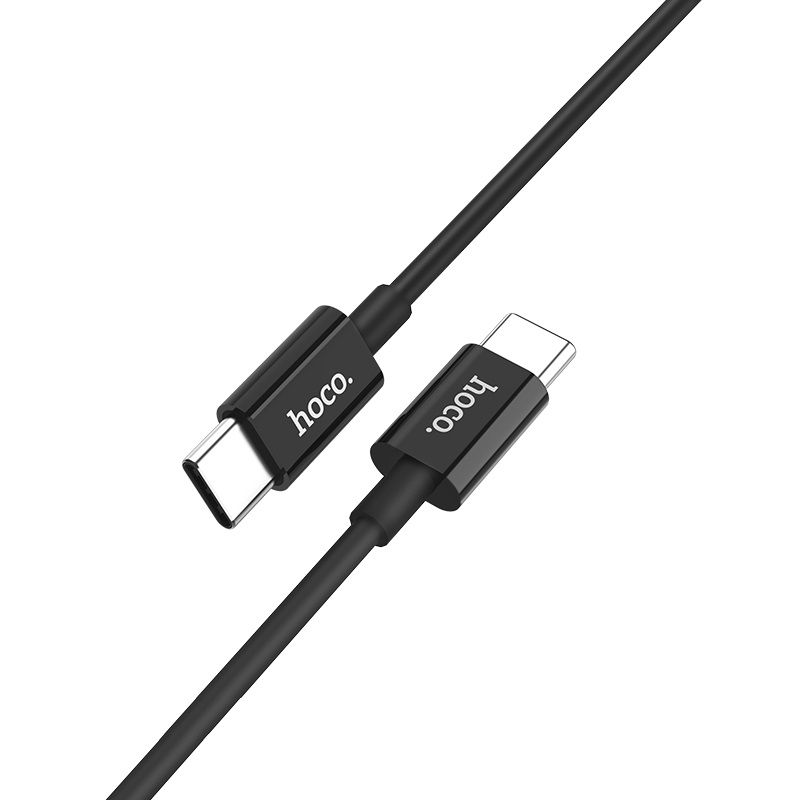 Купить Кабель HOCO X23 Skilled Black USB Type-C to USB Type-C 1m по лучшей цене в Украине 🔔 ,  наш интернет - магазин гарантирует качество и быструю доставку вашего заказа 🚀