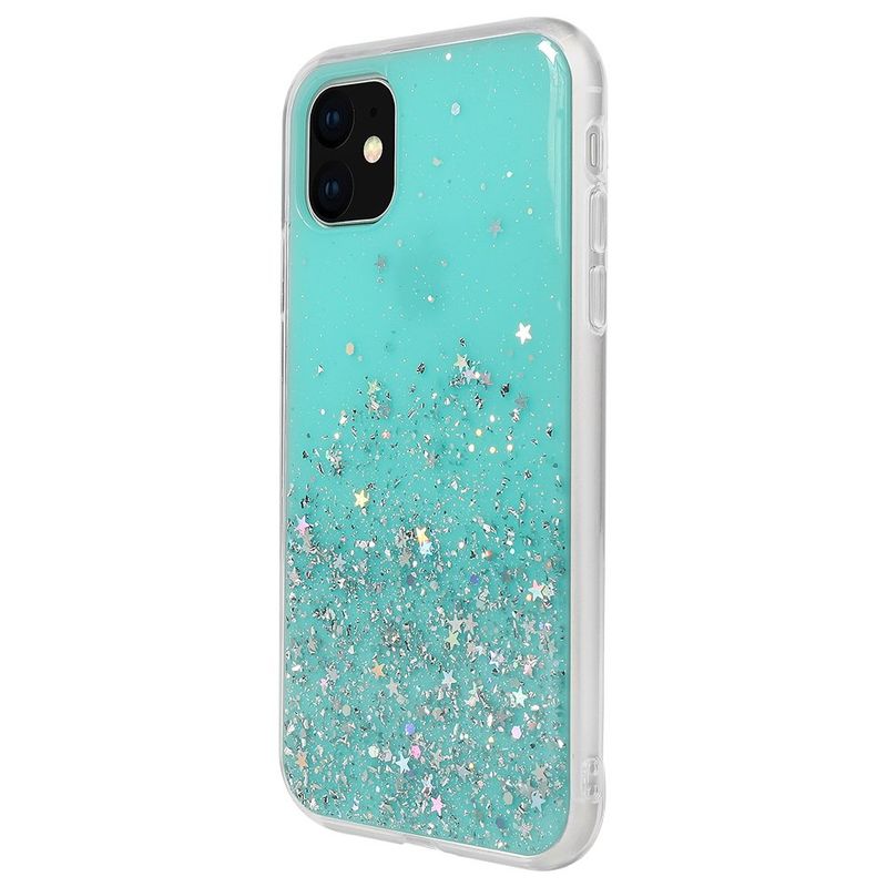 Купить Чехол с блестками SwitchEasy Starfield голубой для iPhone 11 по лучшей цене в Украине 🔔 ,  наш интернет - магазин гарантирует качество и быструю доставку вашего заказа 🚀