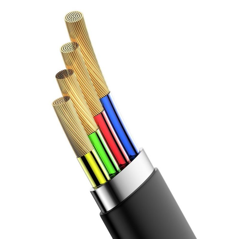 Купить Type-C кабель Baseus Simple HW Quick Charge 40W 23см черный по лучшей цене в Украине 🔔 ,  наш интернет - магазин гарантирует качество и быструю доставку вашего заказа 🚀