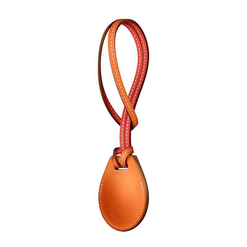 Чохол-петля iLounge Max Bag Charm Orange для AirTag OEM (real leather)