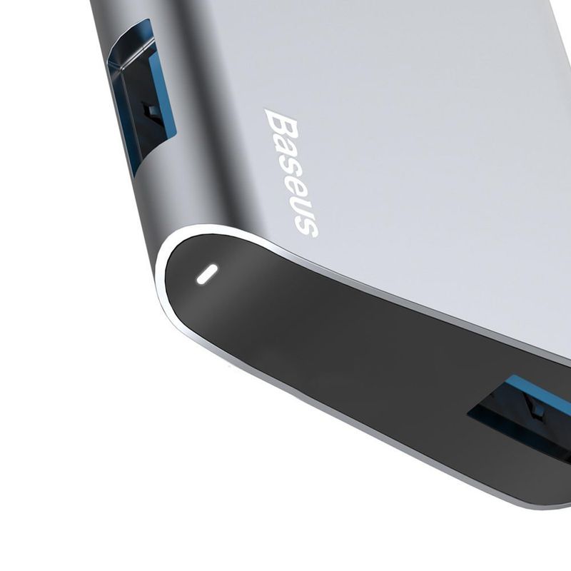 Купити Хаб Baseus Enjoyment Type-C на 2 x USB 2.0 + USB 3.0 HUB сірий за найкращою ціною в Україні 🔔, наш інтернет - магазин гарантує якість і швидку доставку вашого замовлення 🚀