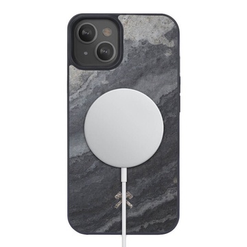 Чехол из натурального камня Woodcessories Bumper Case Camo Grey MagSafe для iPhone 13