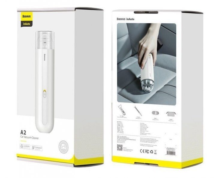 Купить Портативный автопылесос Baseus Car Vacuum Cleaner A2 White по лучшей цене в Украине 🔔 ,  наш интернет - магазин гарантирует качество и быструю доставку вашего заказа 🚀