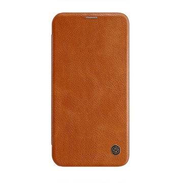 Купить Кожаный чехол-книжка Nillkin Qin Leather Case Brown для iPhone 12 mini по лучшей цене в Украине 🔔 ,  наш интернет - магазин гарантирует качество и быструю доставку вашего заказа 🚀