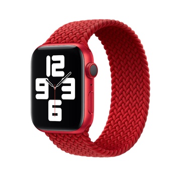 Купить Плетеный монобраслет Apple Braided Solo Loop (PRODUCT) Red для Apple Watch 44mm | 42mm (MY912) Размер 8 по лучшей цене в Украине 🔔 ,  наш интернет - магазин гарантирует качество и быструю доставку вашего заказа 🚀
