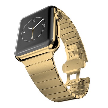 Купить Металический ремешок oneLounge Stainless Metal Strap Gold для Apple Watch 42mm | 44mm по лучшей цене в Украине 🔔 ,  наш интернет - магазин гарантирует качество и быструю доставку вашего заказа 🚀
