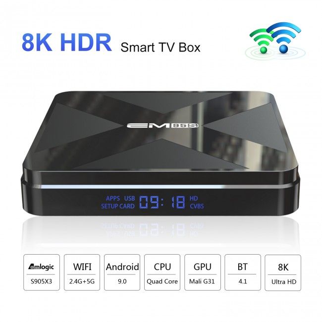 Купить Приставка Smart TV Box EM95S S905X3 4Gb/64Gb Black по лучшей цене в Украине 🔔 ,  наш интернет - магазин гарантирует качество и быструю доставку вашего заказа 🚀
