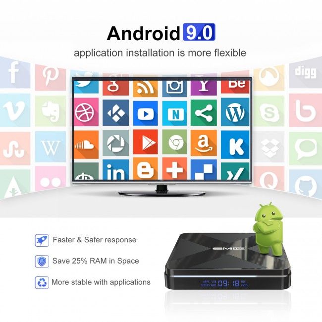 Купить Приставка Smart TV Box EM95S S905X3 4Gb/64Gb Black по лучшей цене в Украине 🔔 ,  наш интернет - магазин гарантирует качество и быструю доставку вашего заказа 🚀