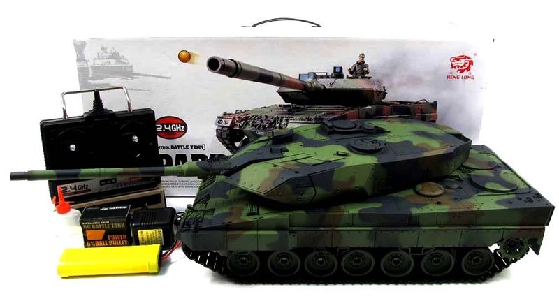 Купити Танк р/у 2.4 GHz 1:16 Heng Long Leopard II A6 з пневмопушкой і димом (HL3889-1) за найкращою ціною в Україні 🔔, наш інтернет - магазин гарантує якість і швидку доставку вашого замовлення 🚀
