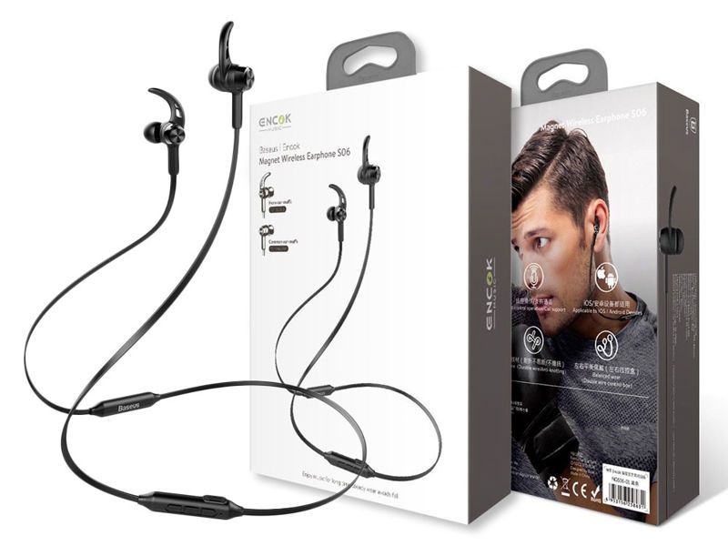 Купити Bluetooth-навушники Baseus S06 Encok Black за найкращою ціною в Україні 🔔, наш інтернет - магазин гарантує якість і швидку доставку вашого замовлення 🚀