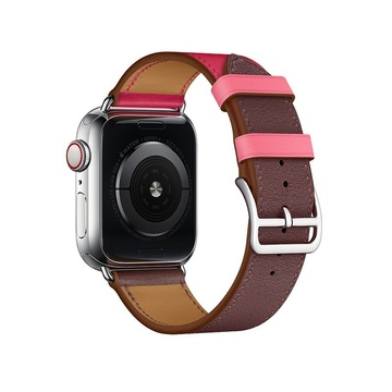 Купить Ремешок Coteetci W36 бордовый + розовый для Apple Watch 42mm/44mm по лучшей цене в Украине 🔔 ,  наш интернет - магазин гарантирует качество и быструю доставку вашего заказа 🚀