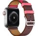 Ремешок Coteetci W36 бордовый + розовый для Apple Watch 42mm/44mm
