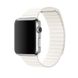 Ремінець oneLounge Leather Loop White для Apple Watch 44mm | 42mm SE| 6 | 5 | 4 | 3 | 2 | 1 OEM