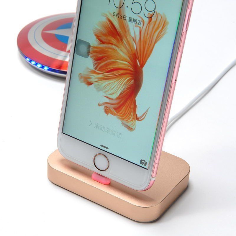 Купить Док-станция для Apple iPhone - Coteetci Base12 золотистая по лучшей цене в Украине 🔔 ,  наш интернет - магазин гарантирует качество и быструю доставку вашего заказа 🚀