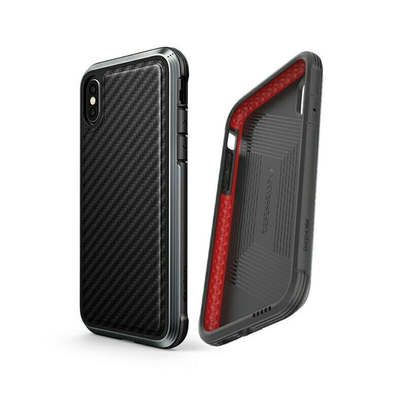 Купить Противоударный чехол X-Doria Defense Lux Black Carbon для iPhone X | XS по лучшей цене в Украине 🔔 ,  наш интернет - магазин гарантирует качество и быструю доставку вашего заказа 🚀