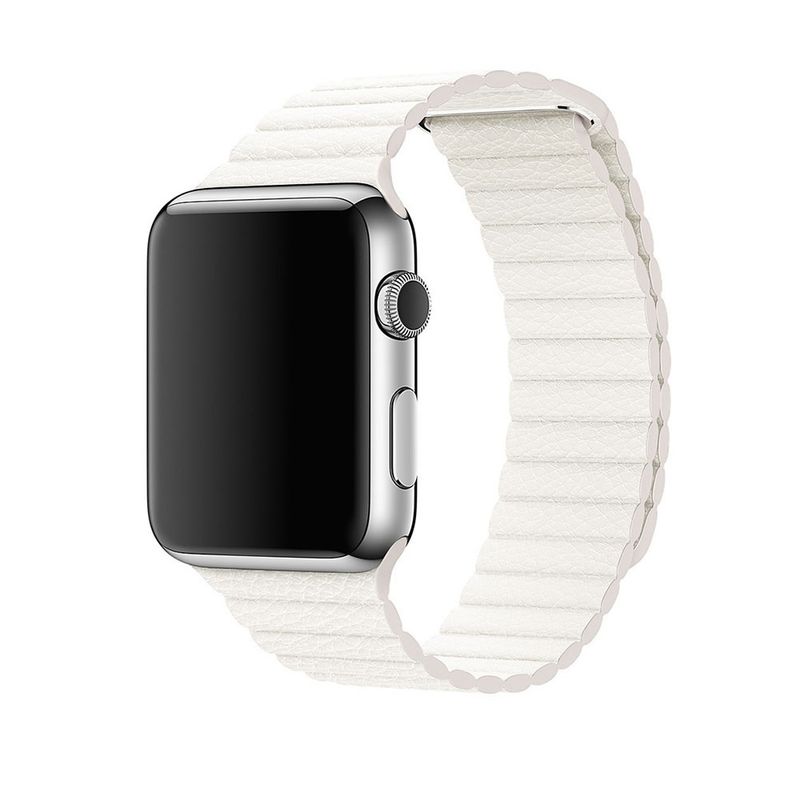 Купить Ремешок oneLounge Leather Loop White для Apple Watch 44mm | 42mm SE | 6 | 5 | 4 | 3 | 2 | 1 OEM по лучшей цене в Украине 🔔 ,  наш интернет - магазин гарантирует качество и быструю доставку вашего заказа 🚀