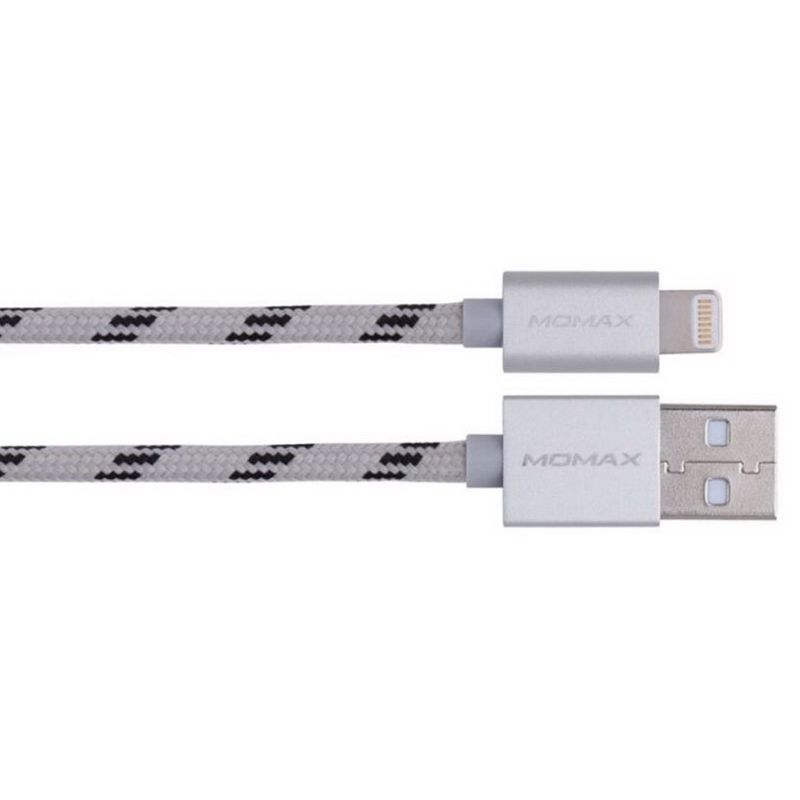 Купить Кабель Momax Elite Lightning Cable 1M Silver по лучшей цене в Украине 🔔 ,  наш интернет - магазин гарантирует качество и быструю доставку вашего заказа 🚀